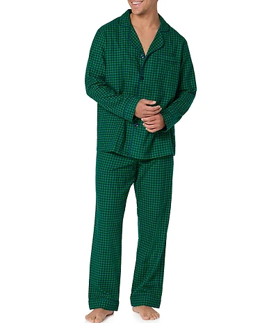 Bedhead Long Sleeve Gingham Pajama Shirt And Pajama Pants Set