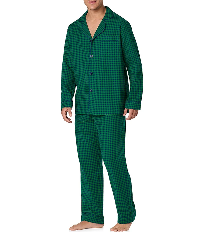 Bedhead Long Sleeve Gingham Pajama Shirt And Pajama Pants Set