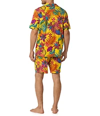 BedHead Mr. Turk Jacobean Floral Print Organic Cotton Blend Shirt & Shorts Pajama Set