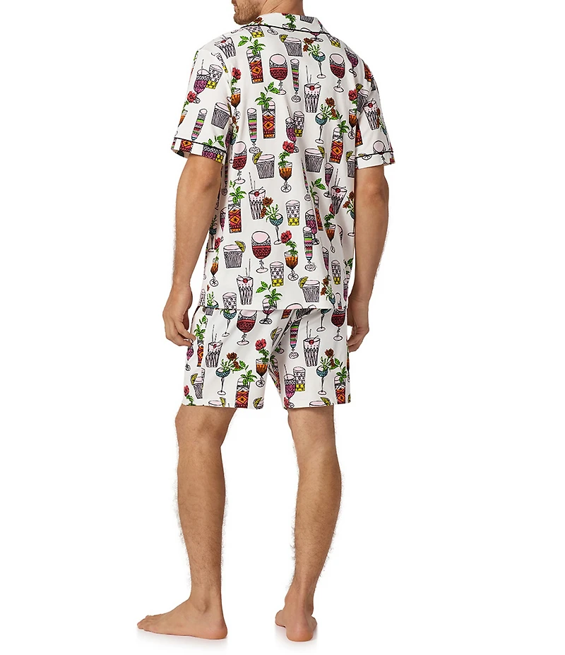 BedHead Mr. Turk Happy Hour Print Organic Cotton Blend Shirt & Shorts Pajama Set