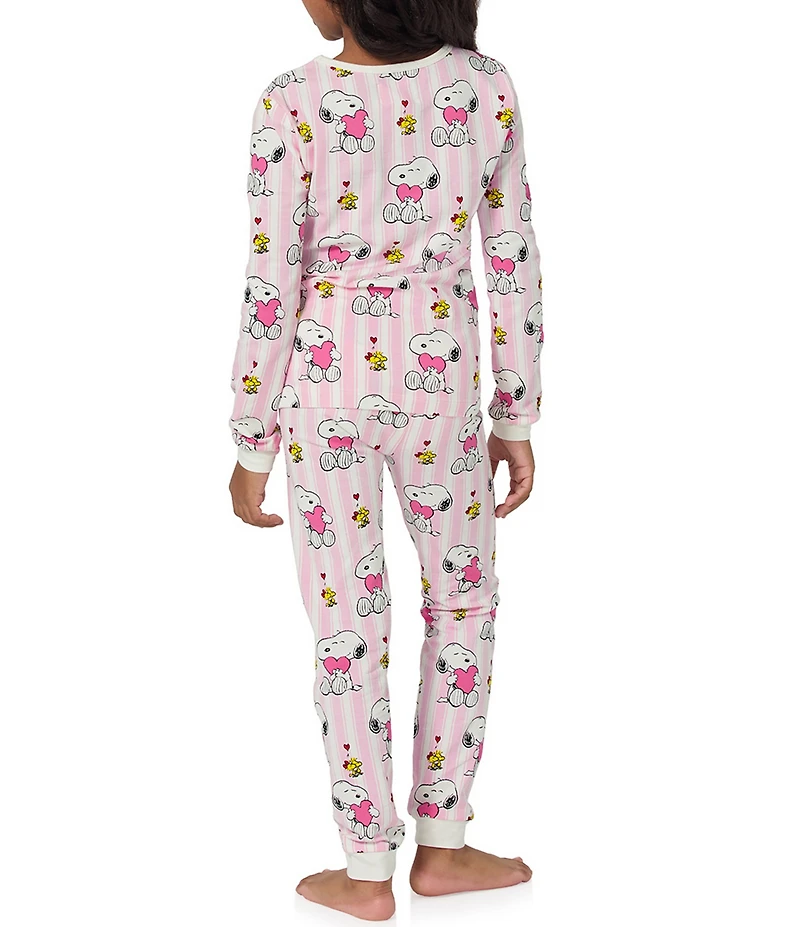 BedHead Pajamas Girls Family Matching Snoopys Valentine Print 2-Piece Pajama Set