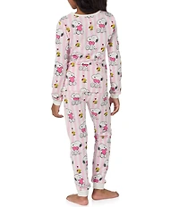 BedHead Pajamas Girls Family Matching Snoopys Valentine Print 2-Piece Pajama Set