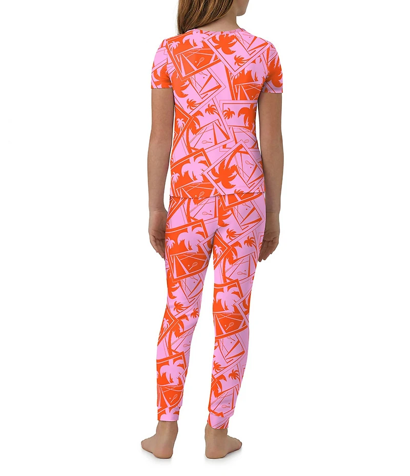 BedHead Pajamas Little/Big Girls Family Matching Pink Tennis Court Two-Piece Pajamas Set