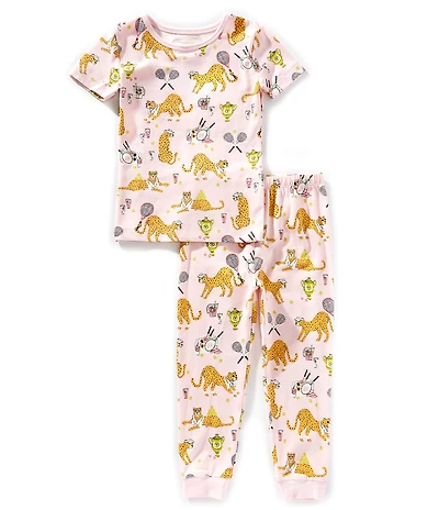BedHead Pajamas Little/Big Girls Family Matching Tennis Cheetahs 2-Piece Pajamas Set