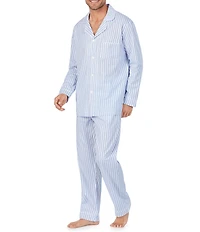BedHead Pajamas Long Sleeve 3D Stripe Classic Woven Sateen 2-Piece Pajama Set