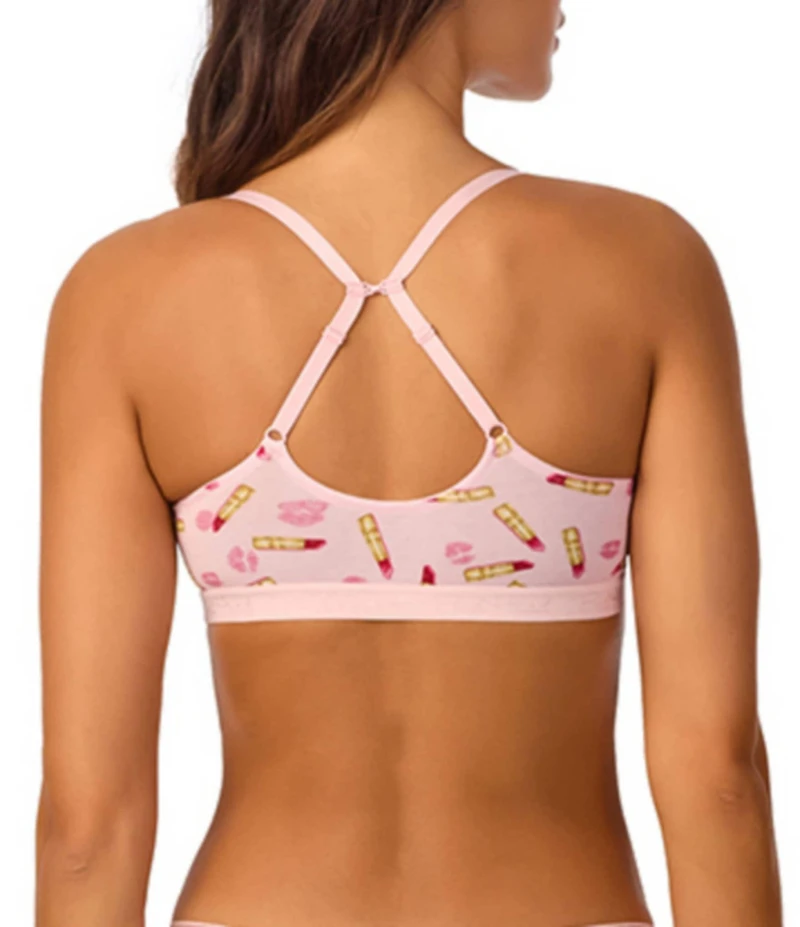 Bedhead Stretch Jersey Knit Lip Print Bralette