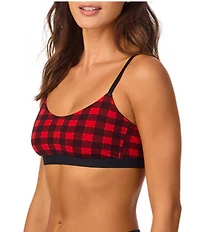 Bedhead Pajamas Stretch Jersey Knit Plaid Print Bralette
