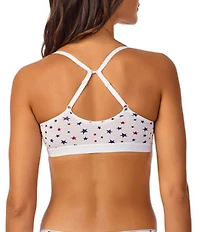 Bedhead Pajamas Stretch Jersey Knit Star Print Bralette