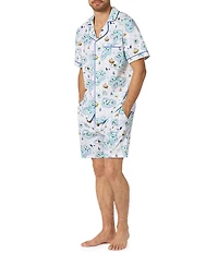 BedHead Short Sleeve Treasure Hunt Printed Top & Pajama Short Set