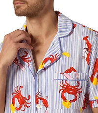 BedHead Short Sleeve Treasure Hunt Printed Top & Pajama Short Set