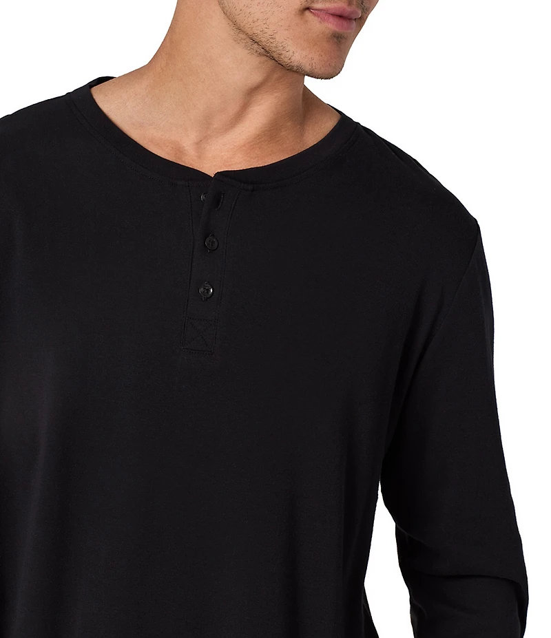 BedHead Spooky In The City Long Sleeve Henley Sleep T-Shirt & Printed Stretch Joggers Pajama Set