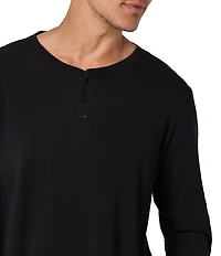 BedHead Spooky In The City Long Sleeve Henley Sleep T-Shirt & Printed Stretch Joggers Pajama Set