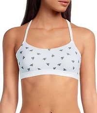 Bedhead Stretch Jersey Knit Honey Bees Print Bralette