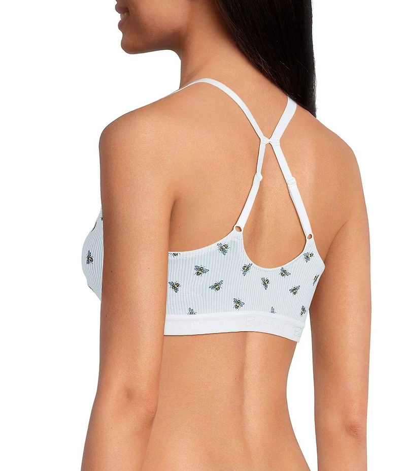 Bedhead Stretch Jersey Knit Honey Bees Print Bralette