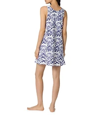 BedHead Under The Sea Print Sleeveless V-Neck Stretch Jersey Knit Chemise