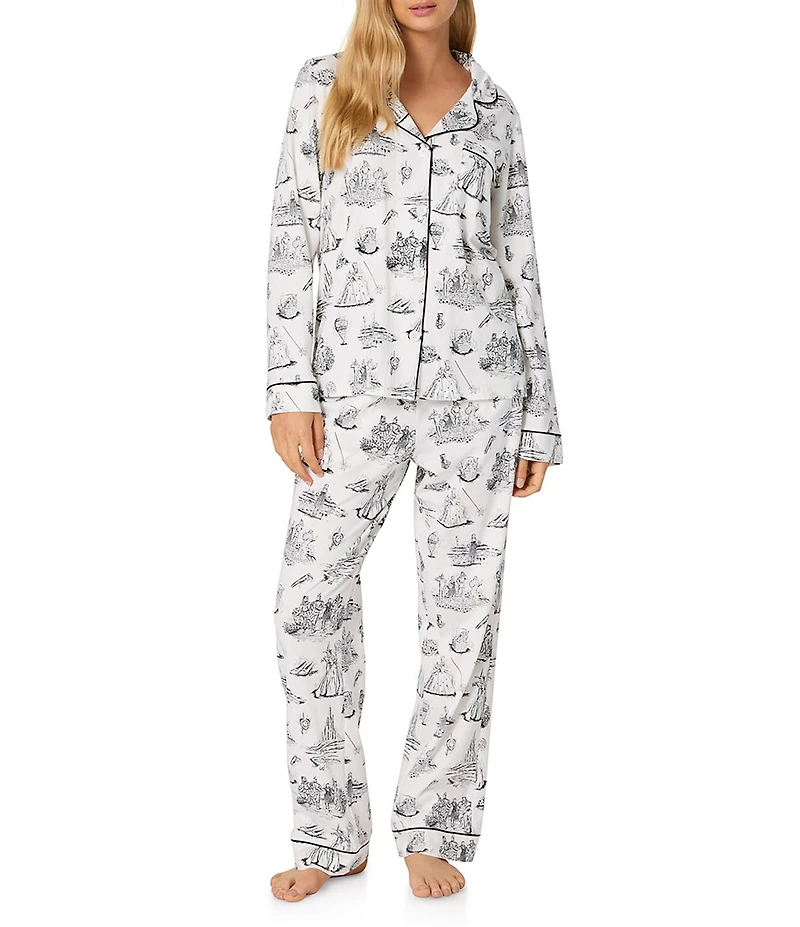Bedhead Wizard of Oz Organic Cotton Long Sleeve Notch Collar Knit Long Pajama Set