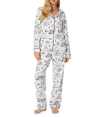 Bedhead Wizard of Oz Organic Cotton Long Sleeve Notch Collar Knit Long Pajama Set