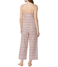 BedHead Woven Poplin Cami & Cropped Floral Print Organic Cotton Pajama Set