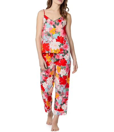 Bedhead Woven Poplin Cami & Cropped Floral Print Pajama Set