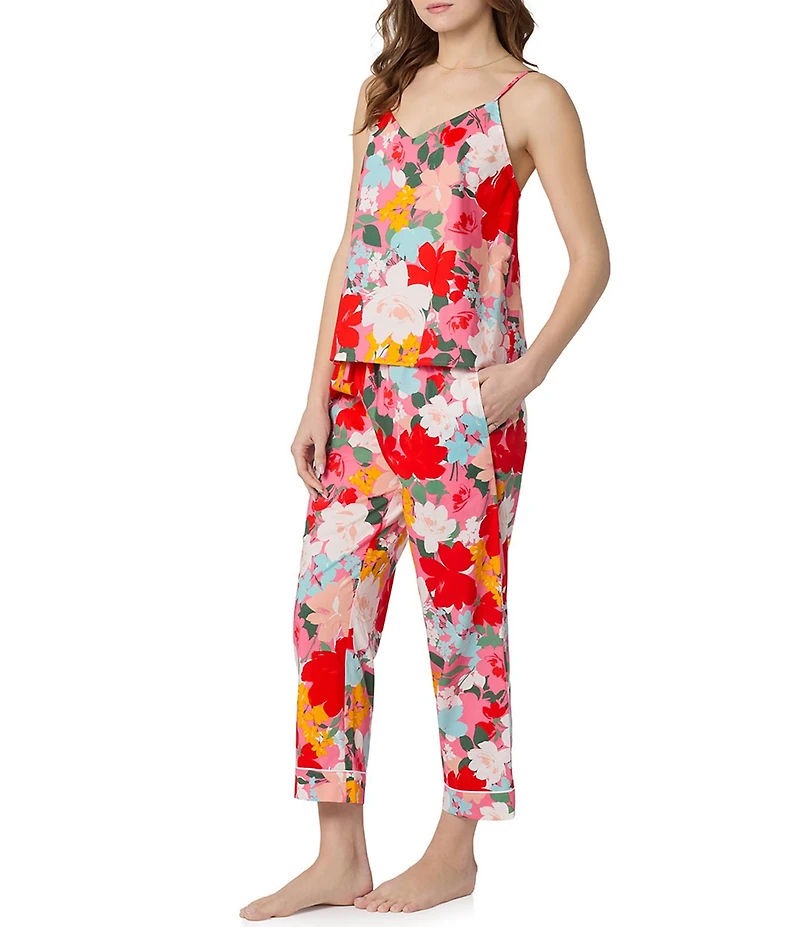 Bedhead Woven Poplin Cami & Cropped Floral Print Pajama Set