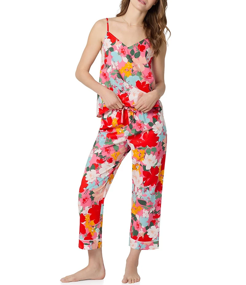 Bedhead Woven Poplin Cami & Cropped Floral Print Pajama Set