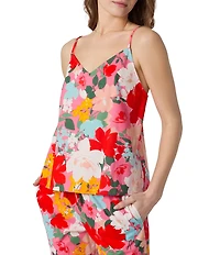 Bedhead Woven Poplin Cami & Cropped Floral Print Pajama Set