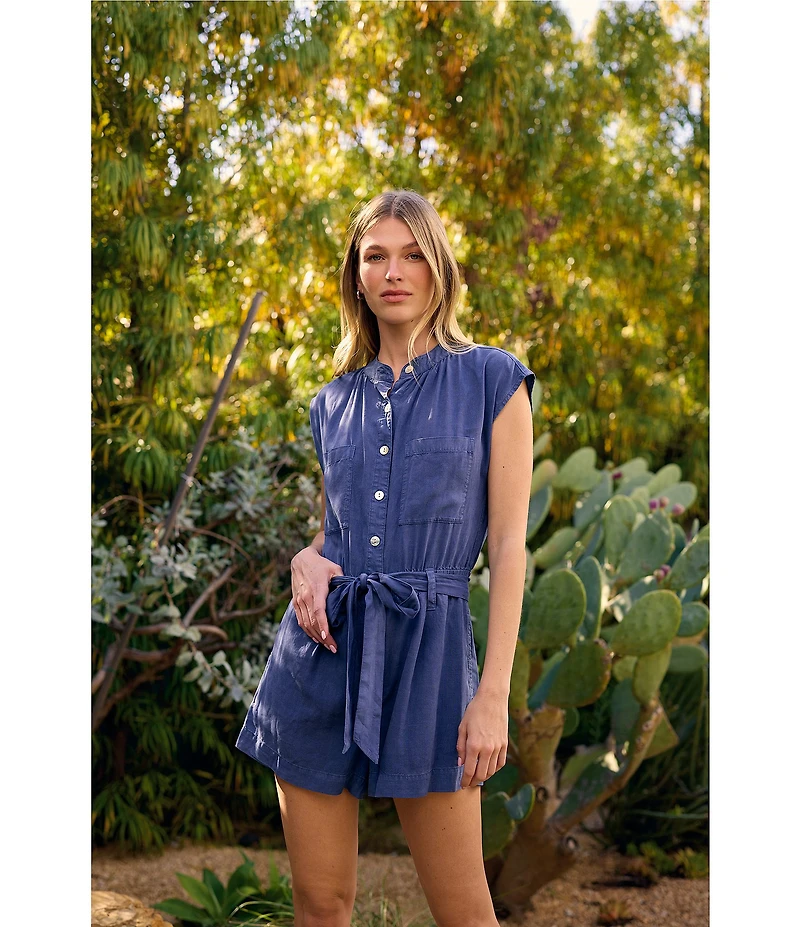 Bella Dahl Cap Sleeve Pocket Romper