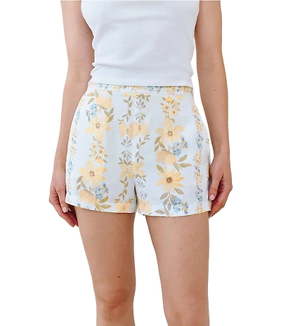 Bella Dahl Catalina Linen Blend Floral Print Coordinating Shorts