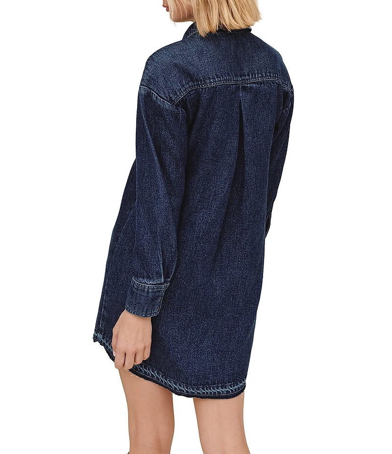 Bella Dahl Denim Spread Collar Long Sleeve Dress