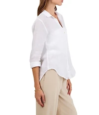 Bella Dahl Linen Collared Long Sleeve Button Down Shirt