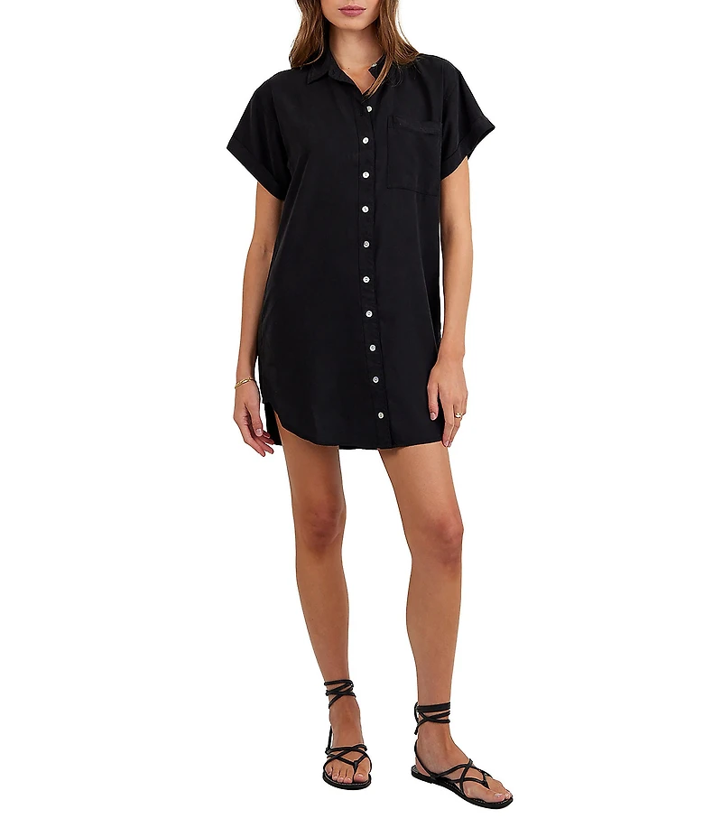 Bella Dahl Roll Sleeve Pocket Shirt
