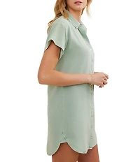 Bella Dahl Roll Sleeve Pocket Shirt
