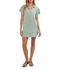 Bella Dahl Roll Sleeve Pocket Shirt