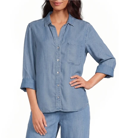 Bella Dahl Shirt Tail Button Down Blouse