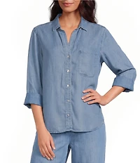 Bella Dahl Shirt Tail Button Down Blouse