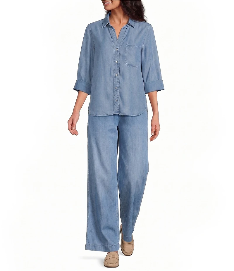 Bella Dahl Shirt Tail Button Down Blouse
