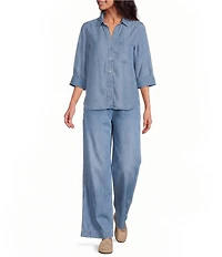 Bella Dahl Shirt Tail Button Down Blouse