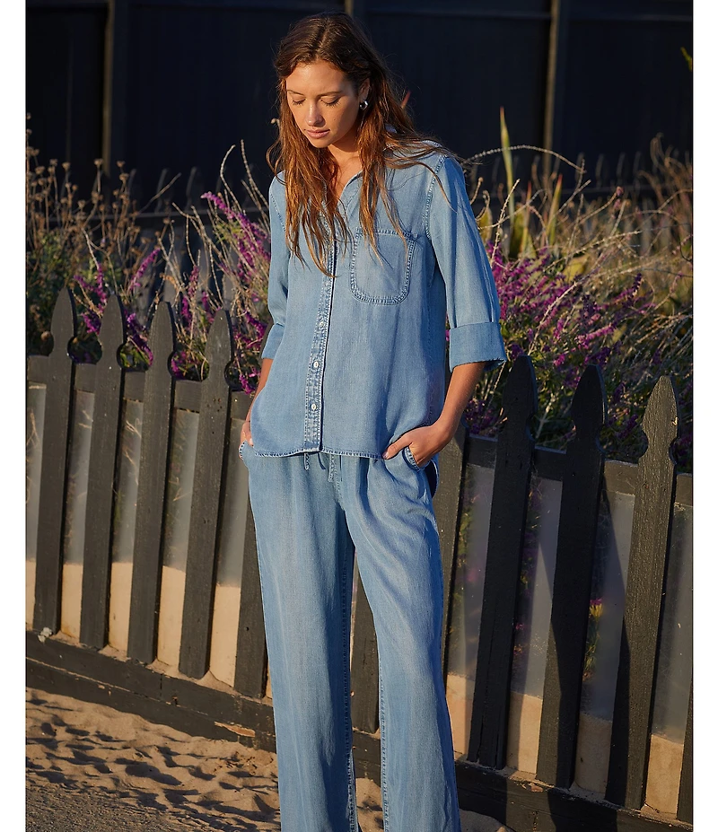 Bella Dahl Shirt Tail Button Down Blouse