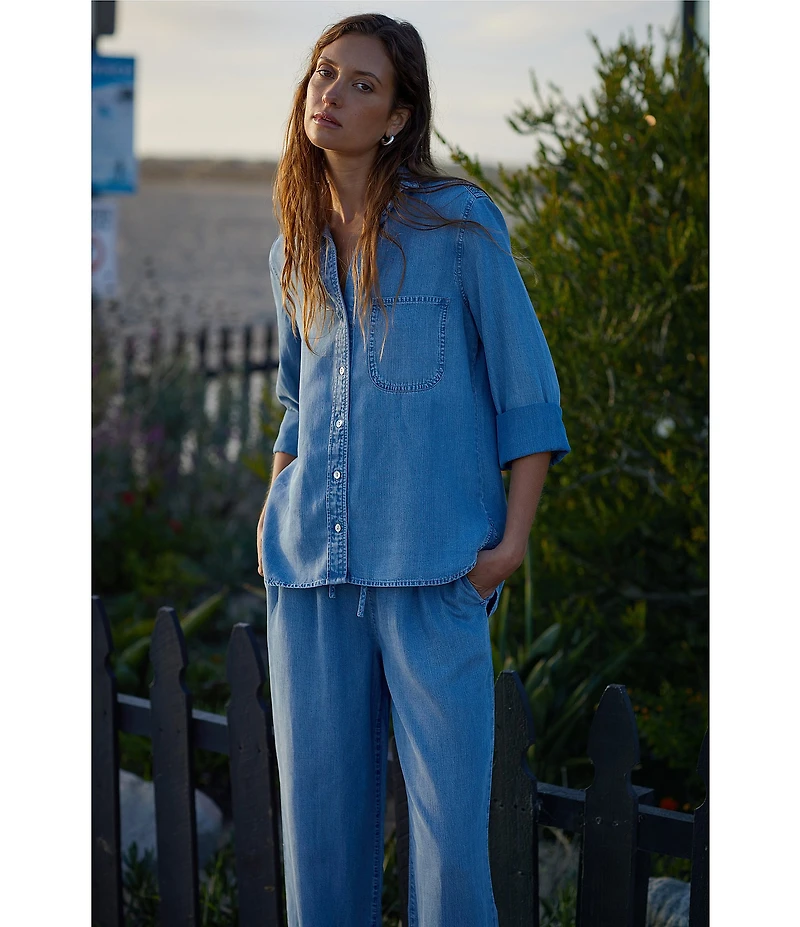 Bella Dahl Shirt Tail Button Down Blouse