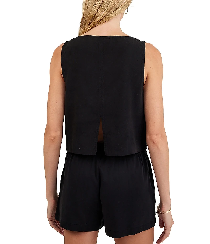 Bella Dahl Sleeveless Boat Neck Split