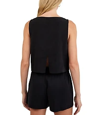 Bella Dahl Sleeveless Boat Neck Split