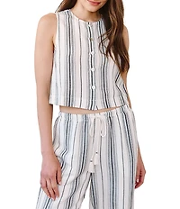 Bella Dahl Sleeveless Button Front Coordinating Top