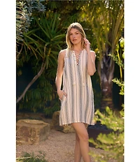 Bella Dahl Sleeveless Lace Up Mini Dress