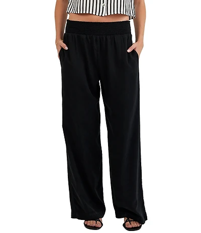 Bella Dahl Smocked Waist Wide Leg Pants