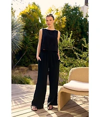 Bella Dahl Smocked Waist Wide Leg Pants