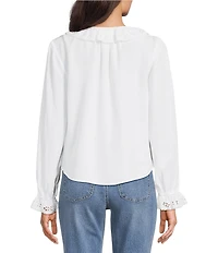 Bella Dahl Tie V-Neck Ruffle Top