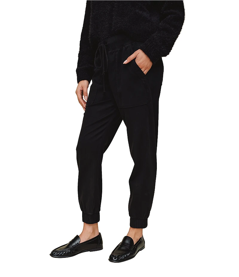 Bella Dahl Woven Drawstring Front Cropped Jogger Pants