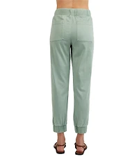 Bella Dahl Woven Drawstring Front Cropped Jogger Pants
