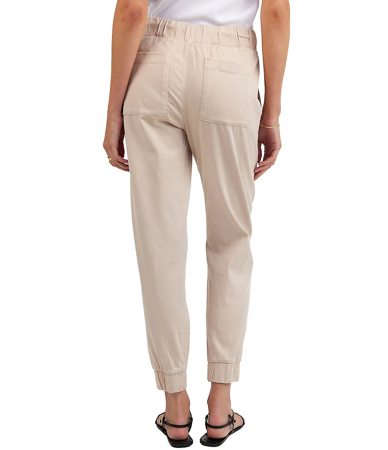 Bella Dahl Woven Drawstring Front Cropped Jogger Pants