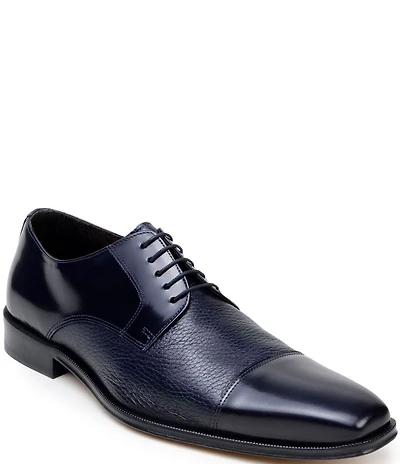 Belvedere Men's Alexander Leather Cap Toe Derby Dress Shoes